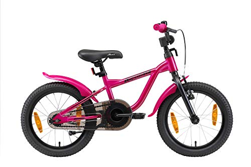 LÖWENRAD Bicicleta Infantil para niños y niñas a Partir de 4-5 años | Bici 16" Pulgadas con Frenos | Berry