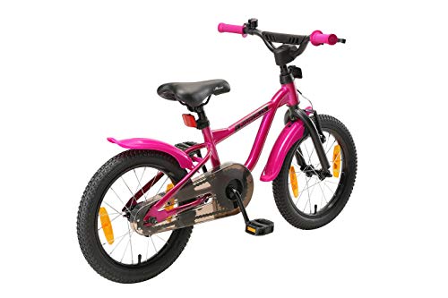 LÖWENRAD Bicicleta Infantil para niños y niñas a Partir de 4-5 años | Bici 16" Pulgadas con Frenos | Berry