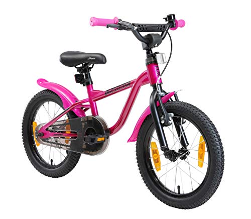 LÖWENRAD Bicicleta Infantil para niños y niñas a Partir de 4-5 años | Bici 16" Pulgadas con Frenos | Berry