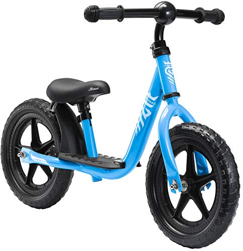 LÖWENRAD Bicicleta sin Pedales para niños y niñas a Partir de 3-4 año, Bici 12" Ligero (3KG) con sillín y manubrio Regulable, Azul