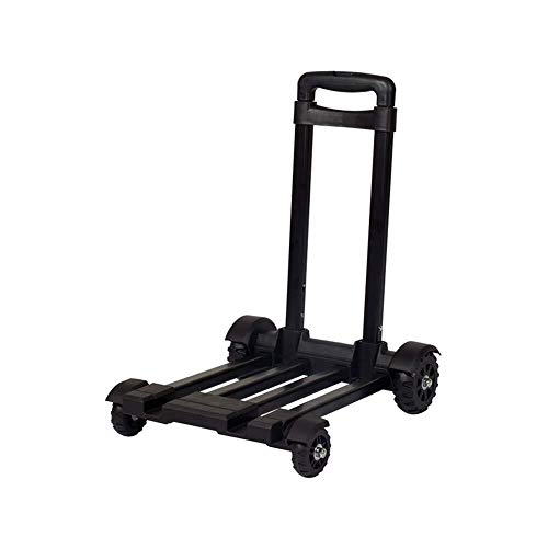 LQBDJPYS Remolque Plegable, Negro Carrito for Equipaje de almacenaje ocasion Ruedas