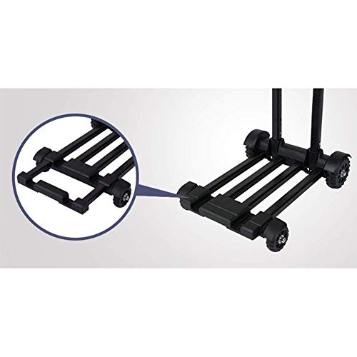 LQBDJPYS Remolque Plegable, Negro Carrito for Equipaje de almacenaje ocasion Ruedas