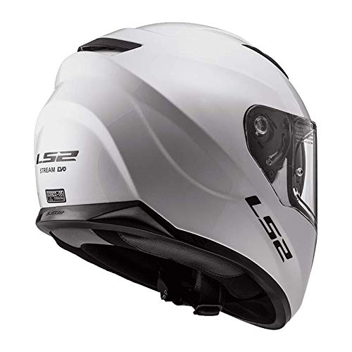 LS2 Casco de moto STREAM EVO Blanco, Blanco, M