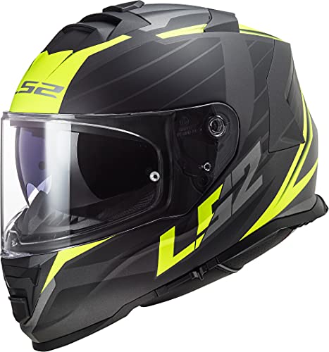 LS2, Casco integral de moto Storm Nerve black mat yellow, M