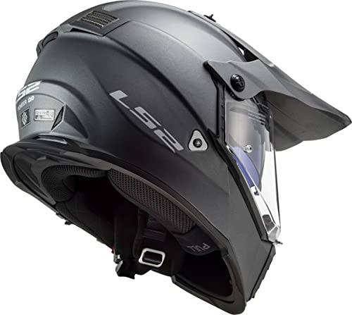 LS2 Pioneer Casco Moto, Hombre, Titanium, L