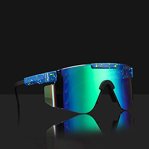 LTXDJ Gafas de sol deportivas polarizadas UV400 Gafas de ciclismo Gafas de exterior antirreflejos, irrompibles, para hombres, mujeres, ciclismo, escalada, pesca, golf, gafas a prueba de viento