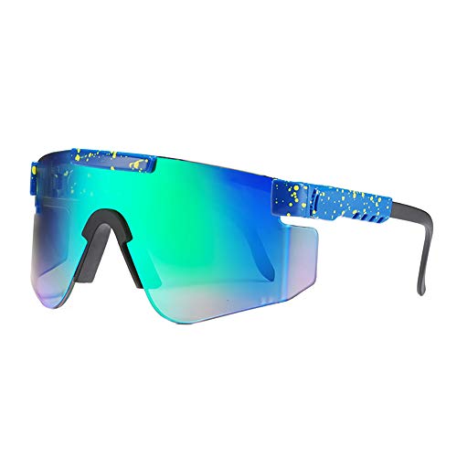LTXDJ Gafas de sol deportivas polarizadas UV400 Gafas de ciclismo Gafas de exterior antirreflejos, irrompibles, para hombres, mujeres, ciclismo, escalada, pesca, golf, gafas a prueba de viento