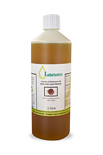 Lubrisolve Online Aceite de linaza - 100% Puro, Aceite de linaza prensado en frío - 1 litros
