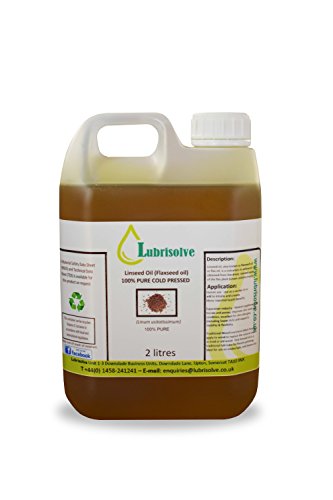 Lubrisolve Online Aceite de linaza - 100% Puro, Aceite de linaza prensado en frío - 2 litros