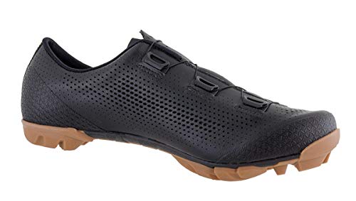 LUCK BRABOSS | Zapatillas MTB para Hombre, Mujer y Niños | Cierre Rotativo | Suela de Carbono | Calzado para Bicicleta de Montaña (Negro, Numeric_48)
