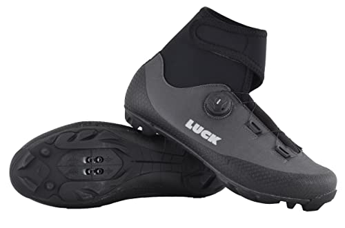 LUCK Fenix | Zapatillas MTB de Invierno para Hombre y Mujer | Botas Invierno de Ciclismo BTT (Gris, Numeric_37)