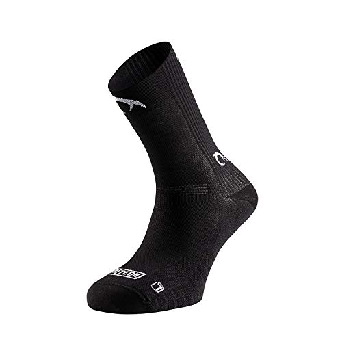 Lurbel Cosmos, Calcetines de ciclismo, Calcetines transpirables, calcetines sin costuras, Calcetines Btt, Calcetines unisex (NEGRO, L)