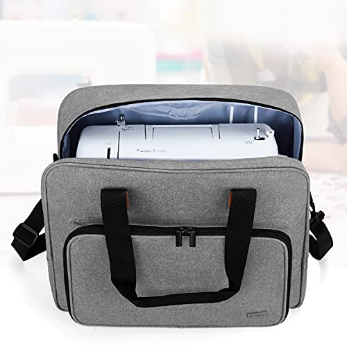 Luxja Bolsa para Máquina de Coser, Funda Maquina de Coser, Maleta Maquina Coser Organizador de Accesorios de Tejer (No Incluido Accesorios), Gris