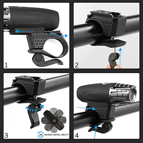 Luz de Bicicleta Recargable USB Set Potente Impermeable – Luces LED Delantera y Trasera para Bici – Ciclismo y Linterna de Montaña