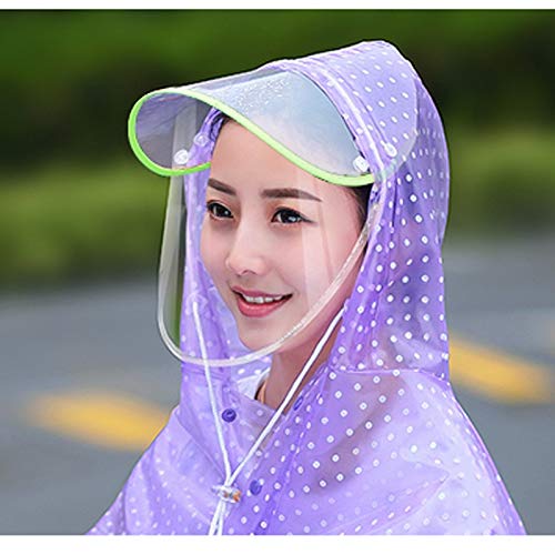 LXRZLS Chaqueta Impermeable de Ciclismo para Motocicleta - Poncho de plástico - Funda de Lluvia Unisex - Bicicletas, Coches eléctricos - Púrpura (Color : Purple, Size : XXXL)