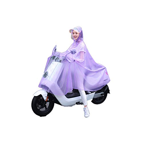 LXRZLS Chaqueta Impermeable de Ciclismo para Motocicleta - Poncho de plástico - Funda de Lluvia Unisex - Bicicletas, Coches eléctricos - Púrpura (Color : Purple, Size : XXXL)