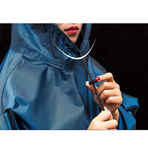 LXRZLS Chaqueta Impermeable para Ciclismo - Poncho Multifuncional - Impermeable - Ride Cycling, Ride Electric, Ride Motorcycle, Running - Unisex (Color : Blue, Size : XXXXL)