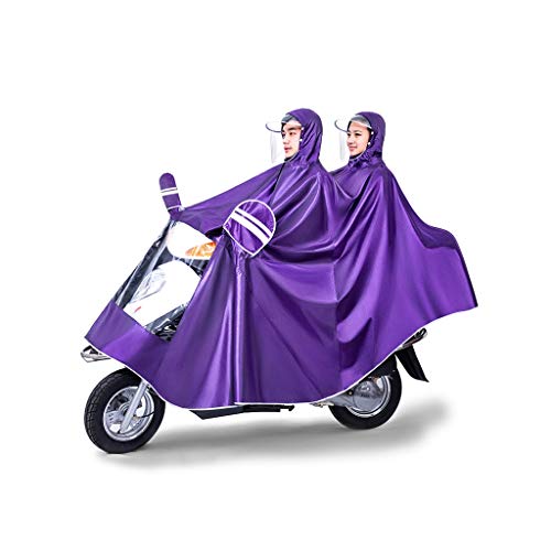 LXRZLS Poncho de Lluvia Impermeable para Ciclismo - Multifuncional - para Ciclismo, Correr, eléctrico, Motocicleta - Unisex - Capa compacta para Lluvia (Color : Purple, Size : XXXL)