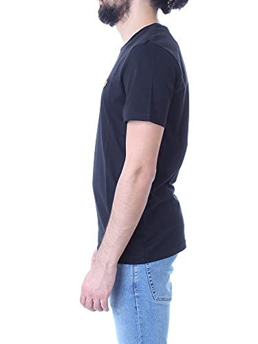 Lyle and Scott - Camiseta de cuello redondo para hombre Negro negro azabache S