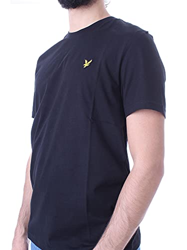 Lyle and Scott - Camiseta de cuello redondo para hombre Negro negro azabache S