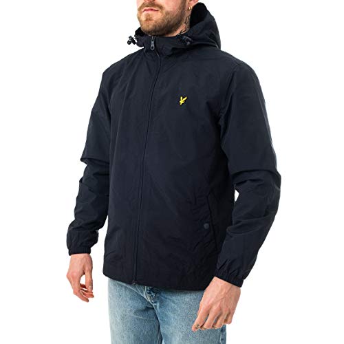 Lyle & Scott Zip Through Hooded Jacket Chaqueta, Azul (Dark Navy Z271), Large para Hombre