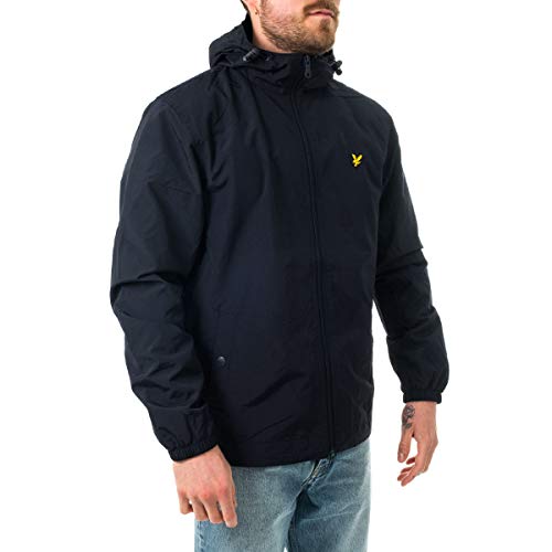 Lyle & Scott Zip Through Hooded Jacket Chaqueta, Azul (Dark Navy Z271), Large para Hombre