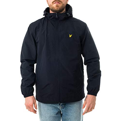 Lyle & Scott Zip Through Hooded Jacket Chaqueta, Azul (Dark Navy Z271), Large para Hombre