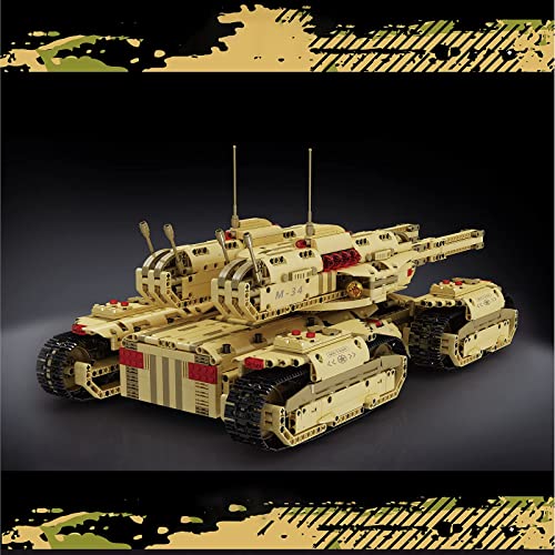 LYMHGHJ Modelo de Tanque Technic RC, Tanque Militar Mammoth con torreta y Control Remoto 2.4G RC/App y 6 Motores, Juego de construcción de 3296 Bloques Compatible con Lego Technic