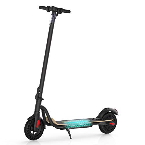 M MEGAWHEELS Electric Scooter S10- Patinete electrico,Juventud Unisex,Negro