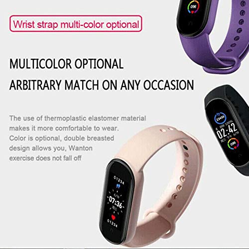 M5 Smart Fitness Tracker,rastreador de actividad Bluetooth con presión arterial monitor de frecuencia cardíaca,pulsera de banda inteligente multifuncional de 0.96 pulgadas para deportes mujeres hombre