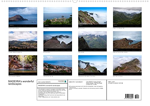 MADEIRA's wonderful landscapes (Premium, hochwertiger DIN A2 Wandkalender 2022, Kunstdruck in Hochglanz): Wonderful landscapes and mountains. (Monthly calendar, 14 pages )