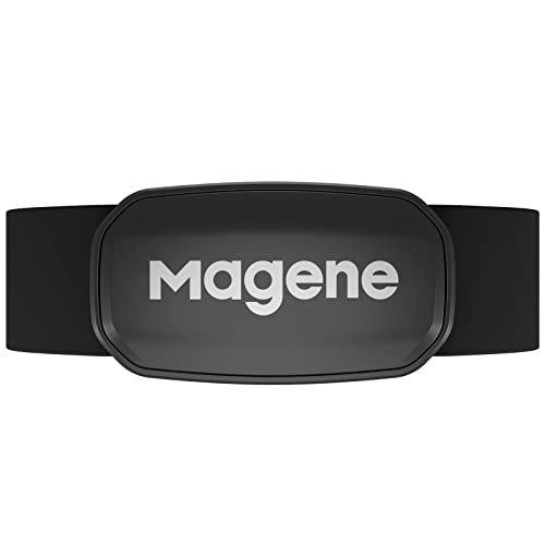 Magene H303 Monitor de frecuencia cardíaca Correa para el Pecho HRM Fitness Tracker IP67 Soporte Impermeable Bluetooth 4.2 y Ant+, Compatible con Wahoo, Zwift, Strava, Elite HRV
