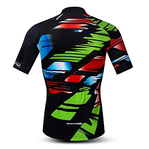 Maillot de ciclismo con manga corta para hombre (2021). Ropa de ciclismo para exteriores, bici de montaña - - Large