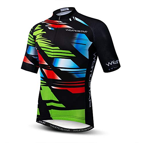 Maillot de ciclismo con manga corta para hombre (2021). Ropa de ciclismo para exteriores, bici de montaña - - Large