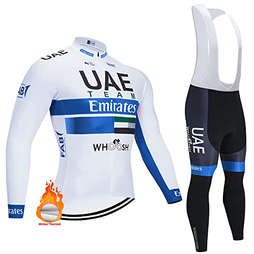 Maillot de ciclismo de manga Larga para hombre, conjunto con cremallera completa, maillot con tirantes para bicicleta de carretera, traje, pantalones Larga de ciclismo con acolchado en 3D, conj