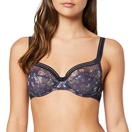 Maison Lejaby Miss Lejaby Eglantine Sujetador con Aros, Azul (Bleu Horizon 393), 85B para Mujer