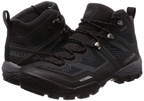 Mammut Bota DUCAN Mid GTX Botas Montañismo, Alpinismo y Trekking Hombre, Multicolor (Black/Dark Titanium), 40 1/3