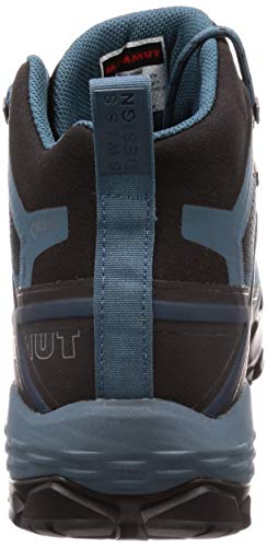 Mammut Bota DUCAN Mid GTX Botas Montañismo, Alpinismo y Trekking Hombre, Multicolor (Black/Light Poseidon), 42