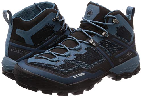 Mammut Bota DUCAN Mid GTX Botas Montañismo, Alpinismo y Trekking Hombre, Multicolor (Black/Light Poseidon), 42