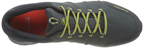 Mammut Convey Low GTX, Zapatillas de Senderismo Hombre, Gris (Graphite/Dark Citron 000), 40 2/3 EU