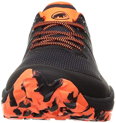 Mammut Sertig II Low, Zapatillas de Senderismo Hombre, Black Vibrant Orange, 42 EU