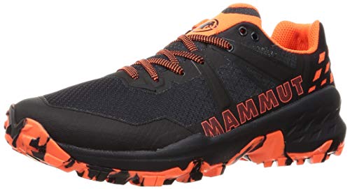 Mammut Sertig II Low, Zapatillas de Senderismo Hombre, Black Vibrant Orange, 42 EU