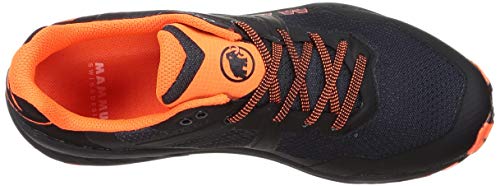 Mammut Sertig II Low, Zapatillas de Senderismo Hombre, Black Vibrant Orange, 42 EU