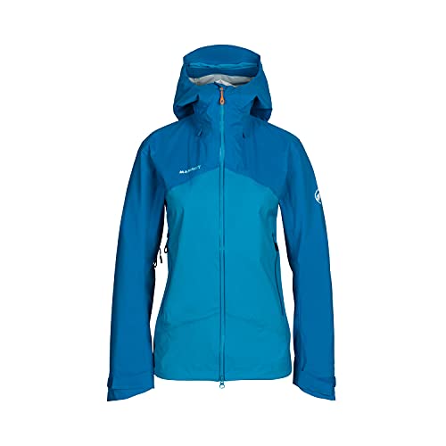 Mammut Sudadera con Capucha Kento Chaqueta Hardshell, Cara Poliamida, Material Principal-Membrana: 100% Poliuretano, Hielo gentiano, Medium para Mujer