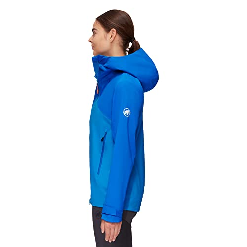 Mammut Sudadera con Capucha Kento Chaqueta Hardshell, Cara Poliamida, Material Principal-Membrana: 100% Poliuretano, Hielo gentiano, Medium para Mujer