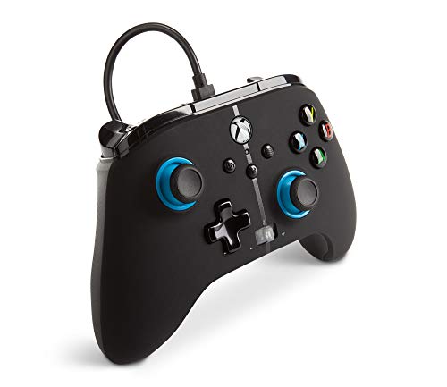 Mando con cable mejorado PowerA para Xbox: en Blue Hint