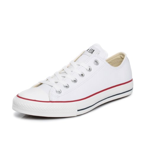 Mandriles Conversar 132173C AS OX clásico Lea Blanca de Cuero Blanco, Converse Schuhe Unisex Sizegroup 10:40