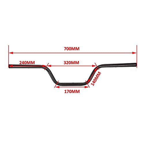 Manillar 22mm,Manillar Custom Sportster barra de control de alta elevación universal para Harley Sportster XL 883 1200 Cruiser Bobber Custom Chopper Softail Dyna Tour Glide Road CG125