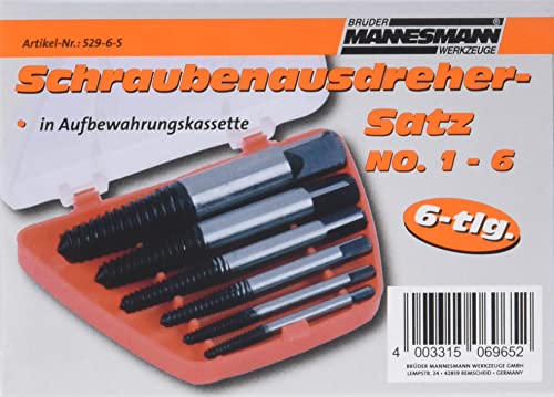 Mannesmann M 529-6-5 Juego de 6 extractores de tornillos