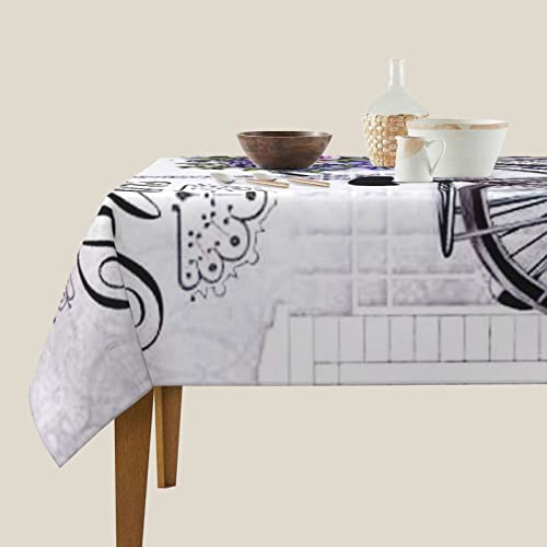 Mantel cuadrado con estampado de Love On The Bike para cocina, comedor, mantel cuadrado (150 x 54 pulgadas) (60 x 60 pulgadas)